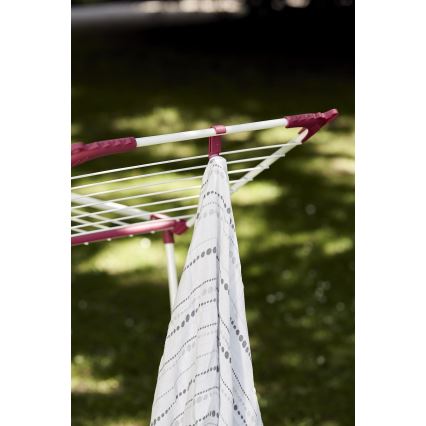 WENKO 3774021100 - Wäscheständer SUMMER DRY 153x76 cm weiß/rosa