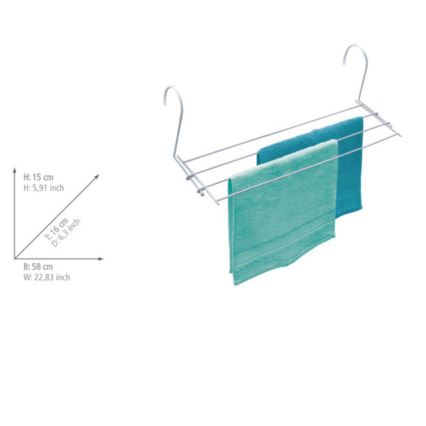 WENKO 3780010100 - Wäscheständer 58x16 cm, weiß