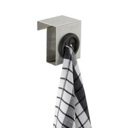 WENKO 4368060100 - Haken PUSH 5x6 cm silber/schwarz