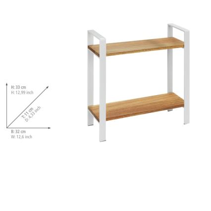 WENKO 53024100 - Regal LOUISA 32x33 cm weiß/braun
