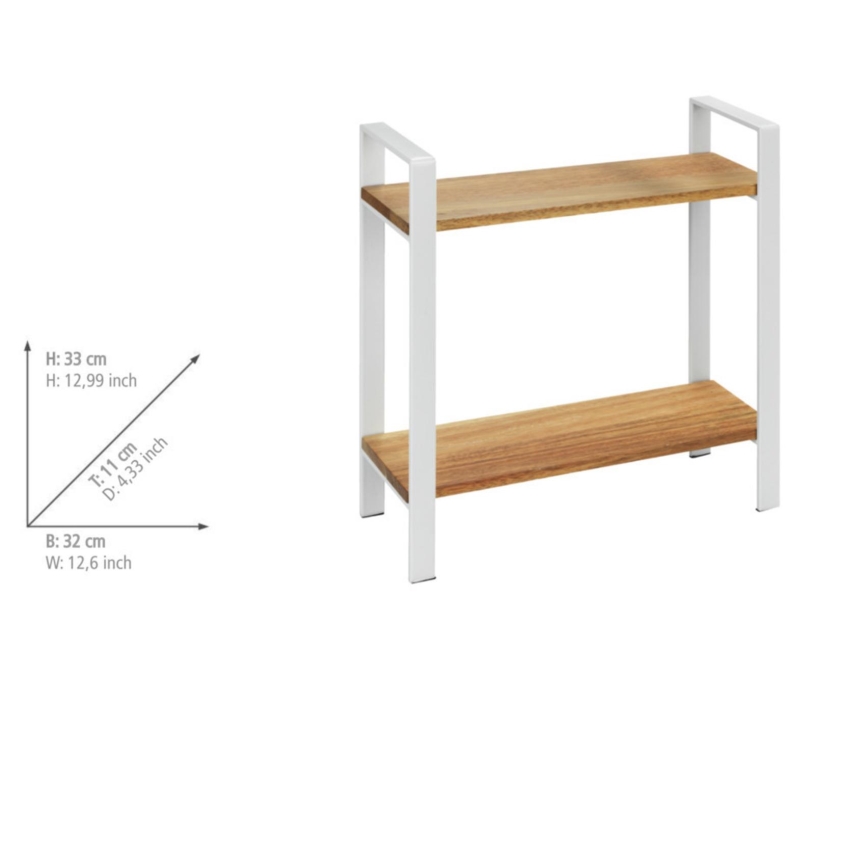 WENKO 53024100 - Regal LOUISA 32x33 cm weiß/braun