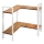 WENKO 53025100 - Regal LOUISA 30x33 cm weiß/braun
