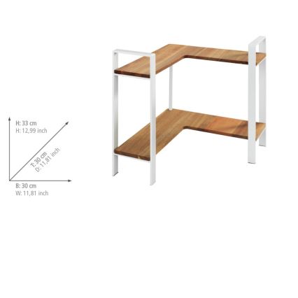 WENKO 53025100 - Regal LOUISA 30x33 cm weiß/braun