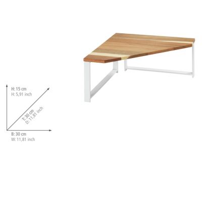 WENKO 53026100 - Regal LOUISA 30x30 cm weiß/braun