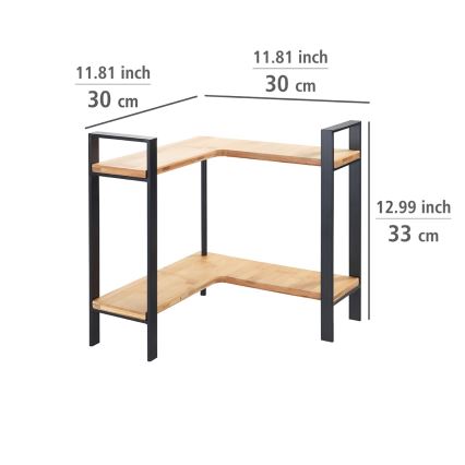 WENKO 53028100 - Regal LOU 30x33 cm schwarz/braun
