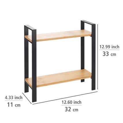 WENKO 53029100 - Regal LOU 32x33 cm schwarz/braun