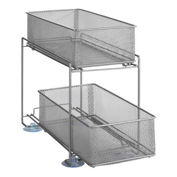 WENKO 53140800 - GIOMA Wandregal 35 x 33,5 cm, silber