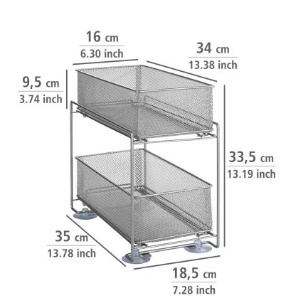 WENKO 53140800 - Regalboden GIOMA 35 x 33,5 cm silber