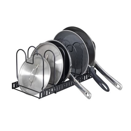 WENKO 53149100 - Pfannen- und Deckelhalter 18x18 cm schwarz