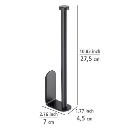 WENKO 53214100 - Rollenhalter NIO 27,5x7 cm schwarz