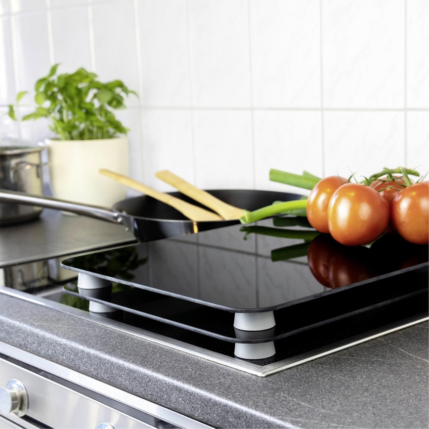 WENKO 53898100 - Abdeckplatte 52x30 cm schwarz/grau/transparent