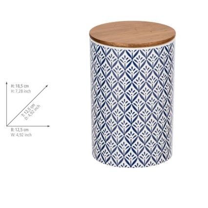 WENKO 54096100 - Aufbewahrungsbox LORCA 12,5x18,5 cm mehrfarbig/braun/grau