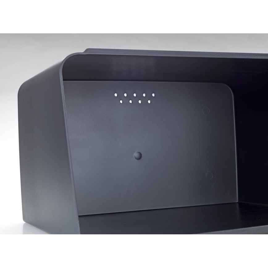 WENKO 54098100 - Brotkasten KUBO 35 x 26,5 cm schwarz/braun