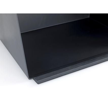 WENKO 54098100 - Brotkasten KUBO 35 x 26,5 cm schwarz/braun