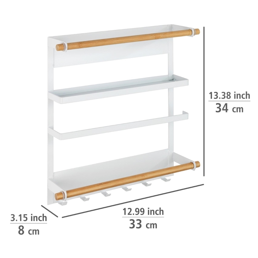 WENKO 54113100 - Organizer MAGNA 33x34 cm weiß/braun/schwarz