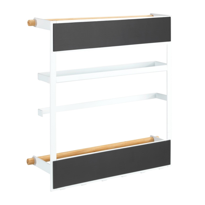 WENKO 54113100 - Organizer MAGNA 33x34 cm weiß/braun/schwarz