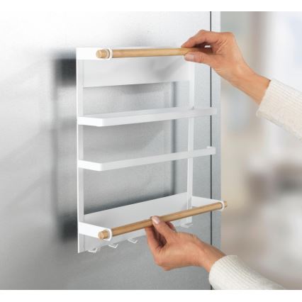 WENKO 54113100 - Organizer MAGNA 33x34 cm weiß/braun/schwarz