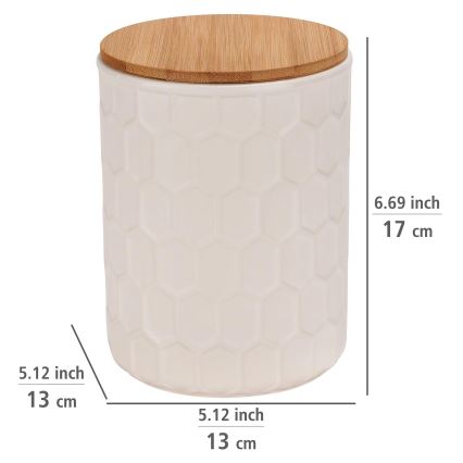 WENKO 54222100 - Aufbewahrungsbox MAYA 13x17 cm weiß/braun