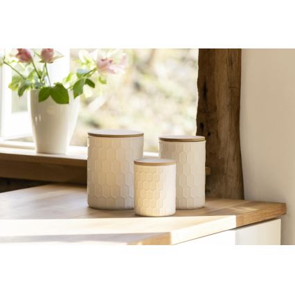 WENKO 54222100 - Aufbewahrungsbox MAYA 13x17 cm weiß/braun