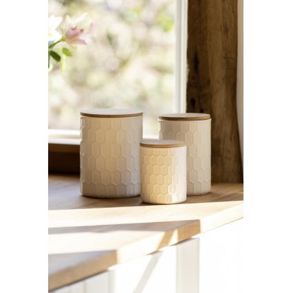 WENKO 54222100 - Aufbewahrungsbox MAYA 13x17 cm weiß/braun
