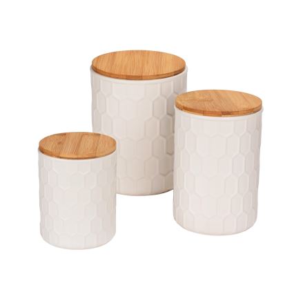 WENKO 54222100 - Aufbewahrungsbox MAYA 13x17 cm weiß/braun