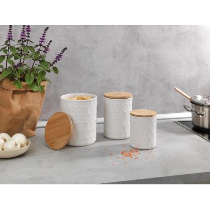 WENKO 54222100 - Box MAYA 13x17 cm weiß/braun