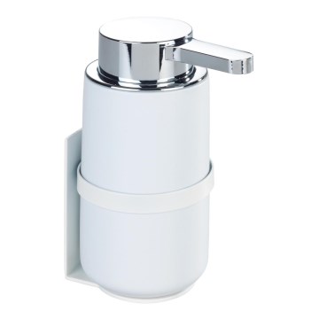 WENKO 54655100 - Seifenspender WOYA 250 ml weiß/glänzender Chrom