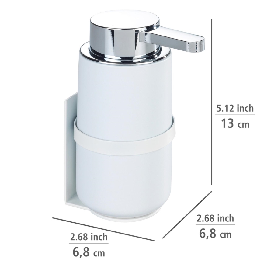WENKO 54655100 - Seifenspender WOYA 250 ml weiß/glänzender Chrom