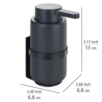 WENKO 54657100 - Seifenspender WOYA 250 ml schwarz