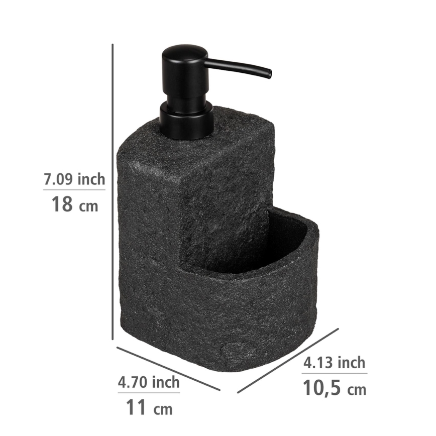 WENKO 54667100 - Seifenspender FESTIVAL 10,5x18 cm schwarz