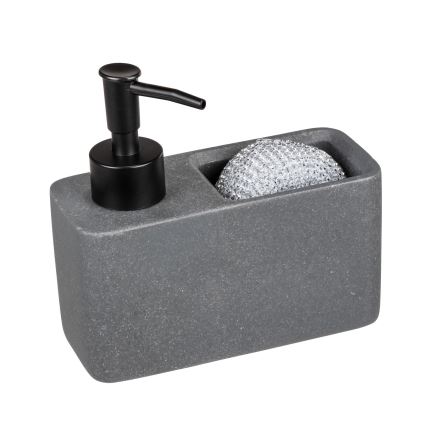 WENKO 54669100 - Seifenspender RESA 14,5x14,3 cm grau/schwarz