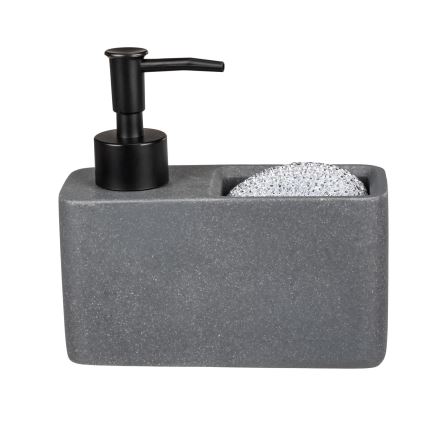 WENKO 54669100 - Seifenspender RESA 14,5x14,3 cm grau/schwarz