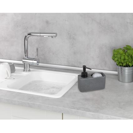 WENKO 54669100 - Seifenspender RESA 14,5x14,3 cm grau/schwarz