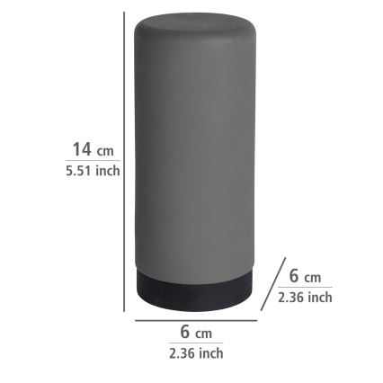 WENKO 54680100 - Spender EASY SQUEEZ-E 6x14 cm grau/schwarz