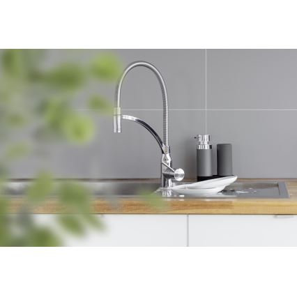 WENKO 54735100 - Waschstation EASY SQUEEZ-E 15x18 cm grau/grau