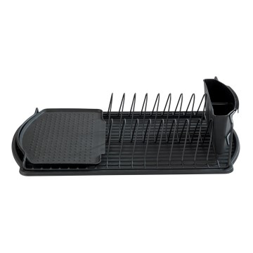 WENKO 54767100 - Abtropfständer BASIC 47,5 x 26,5 cm, schwarz