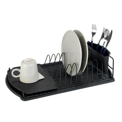 WENKO 54767100 - Abtropfständer BASIC 47,5 x 26,5 cm, schwarz