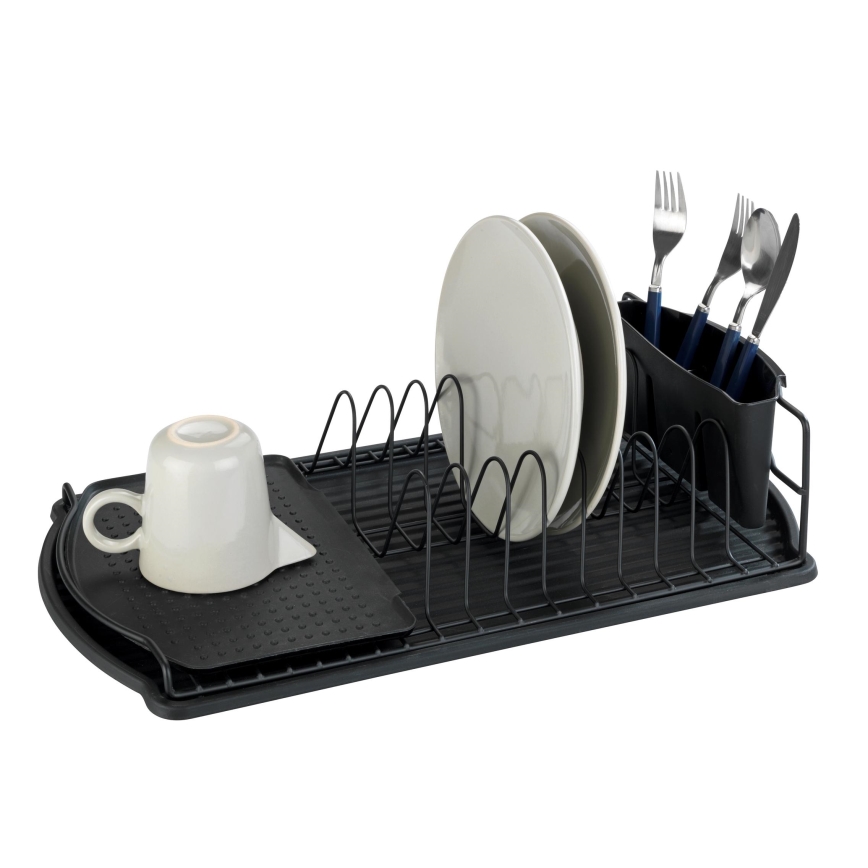 WENKO 54767100 - Abtropfständer BASIC 47,5 x 26,5 cm, schwarz
