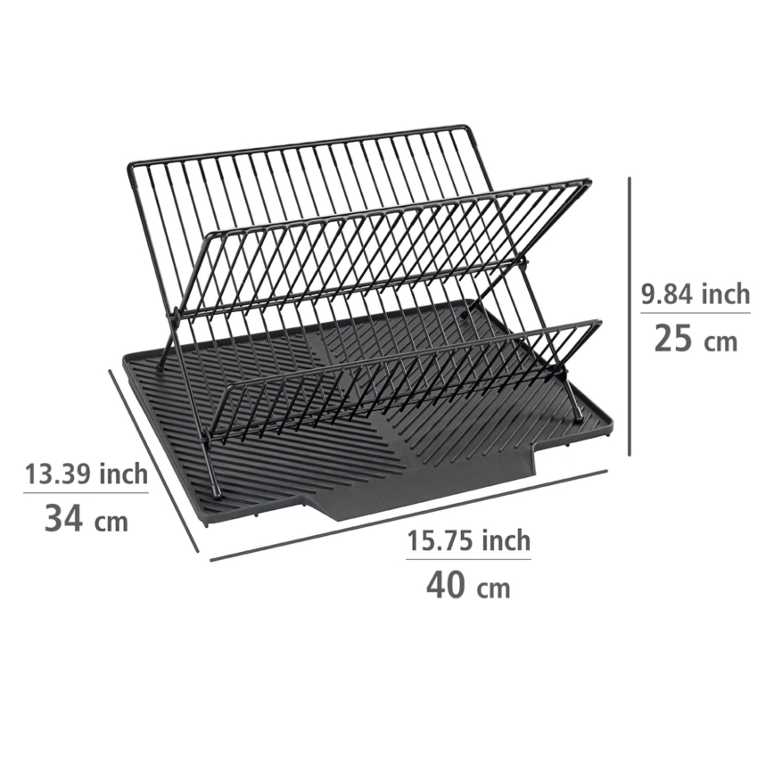 WENKO 54771100 - Abtropfständer NELIA 34x40 cm schwarz