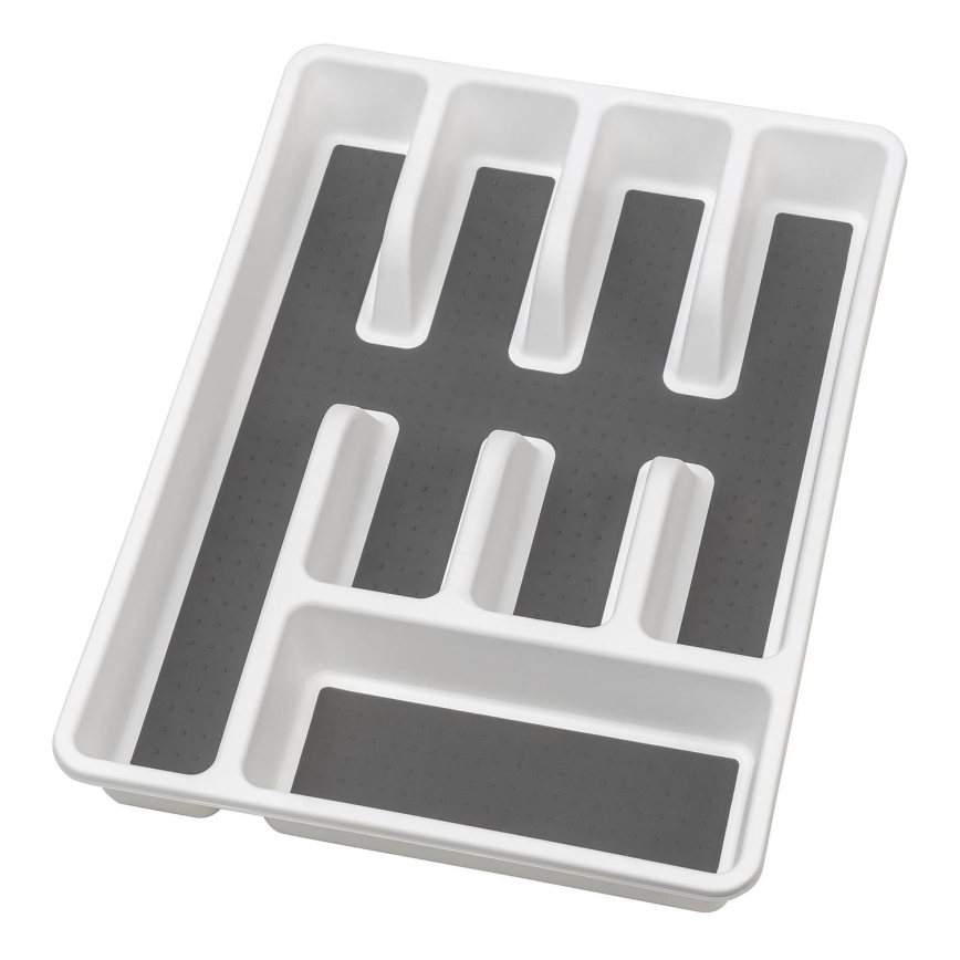 WENKO 54788100 - Besteckeinsatz 26,5x36,5 cm weiß/grau