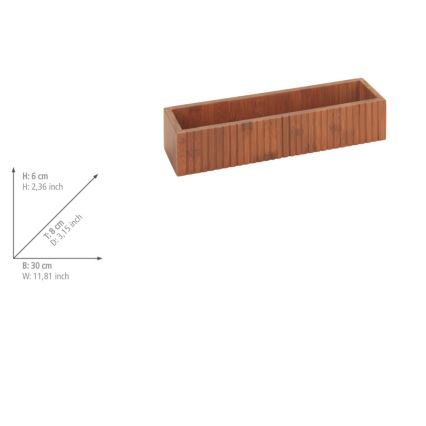 WENKO 54942100 - Gewürzbehälter MERA 30x8 cm braun