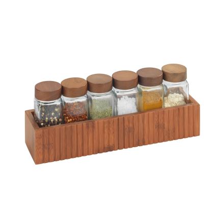 WENKO 54942100 - MERA Gewürzbehälter 30x8 cm, braun