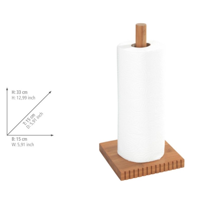 WENKO 54946100 - MERA Rollenhalter, 15 x 33 cm, braun