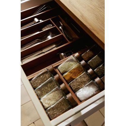 WENKO 54950100 - Gewürz-Organizer ANNI, 38 x 20 cm, braun