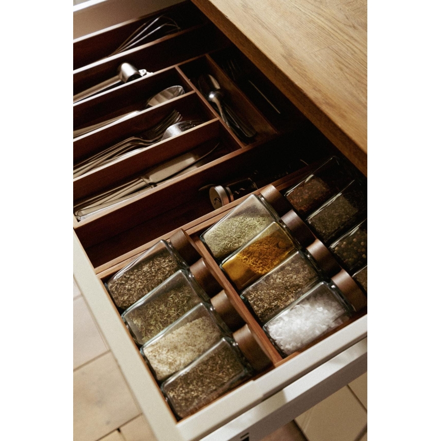 WENKO 54950100 - Gewürz-Organizer ANNI, 38 x 20 cm, braun