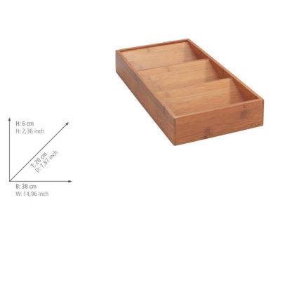 WENKO 54950100 - Gewürz-Organizer ANNI, 38 x 20 cm, braun