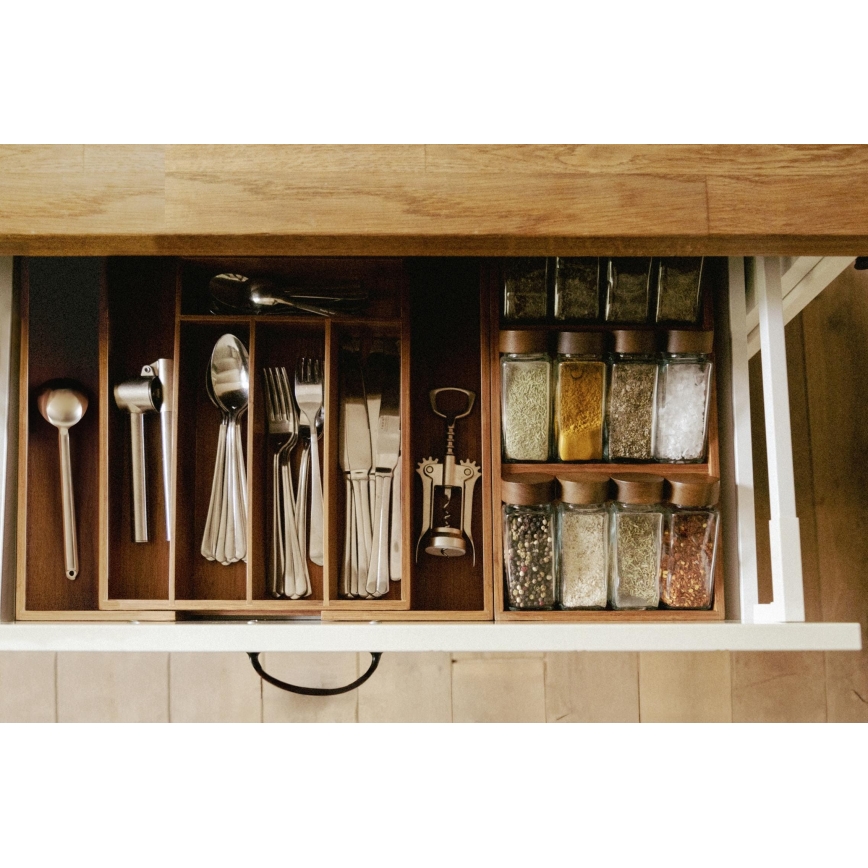 WENKO 54950100 - Gewürz-Organizer ANNI, 38 x 20 cm, braun