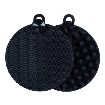 WENKO 55030100 - Reinigungsschwamm BLACK OUTDOOR KITCHEN 12x1,2 cm schwarz