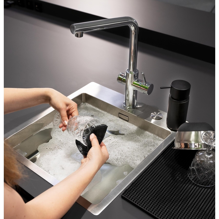 WENKO 55030100 - Reinigungsschwamm BLACK OUTDOOR KITCHEN 12x1,2 cm schwarz