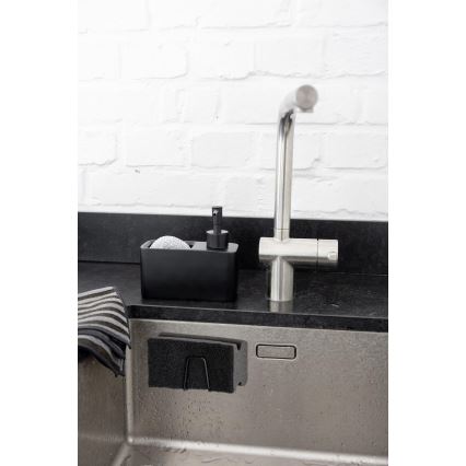 WENKO 55071100 - Halter BLACK OUTDOOR KITCHEN 5x5 cm Edelstahl/schwarz